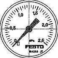 Produktbild: MA-50-2,5-1/4-EN (162837) Manometer Anzeigebereich [bar]:0 bis 2,5bar