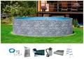 Produktbild: my POOL BWT Rundpool STONE 2 (Set, 7-tlg), Steindekor, in verschiedenen Farben
