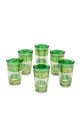 Produktbild: Marrakesch Orient & Mediterran Interior Teeglas 6x Orient Teeglas Lamia Grün - 6er SET, 6-tlg., Glas, Handarbeit