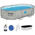 Produktbild: Power SteelTM Swim Vista SeriesTM Frame Pool Komplett Set mit Sandfilteranlage 488...