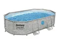 Produktbild: Bestway Power Steel Swim Vista Pool Komplett-Set, oval, inkl. Sandfilteranlage,
