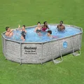 Produktbild: Power Steel Pool Set 488x305x107cm Schwimmbad Schwimmbecken Gartenpool Bestway