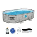 Produktbild: Framepool Swimmingpool Oval Komplett-Set mit Sandfilter 488 x 305 x 107 cm