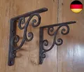 Produktbild: LB H&F 2 Stück Regalträger Set Gusseisen Massive schwere Qualität - Antik Stil R