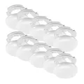 Produktbild: 10x Abzweigdose Weiß Ø13cm x 1,5cm - Flache Verteilerdose Aufputz - Lampenbaldachin Deckenrosette Deckendose Ultrathin - Elektroinstallation Verteiler Baldachin für Lampe