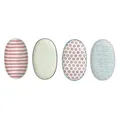 Produktbild: Bloomingville Patrizia Teller oval 4er Set Keramik Tellerset Essteller dänisch