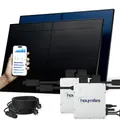 Produktbild: SUNNIVA® 1000W Balkonkraftwerk BIFAZIAL FULLBLACK komplett Steckdose HOYMILES 2x 400 Watt Wechselrichter, PV Solaranlage Komplettset, 2x 500W N-Type Glas Bifacial Solarmodule, 2x 5m Kabel