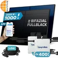 Produktbild: SUNNIVA® Balkonkraftwerk 1000/800W Solaranlage HOYMILES 2x400 BIFAZIAL FULLBLACK