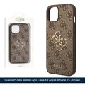 Produktbild: Original Guess Hantyhülle für Apple iPhone 15 Schutzcover 4G Logo Case Braun
