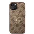 Produktbild: Guess iPhone 15 Hülle Case Cover 4G Big Metal Logo Collection Brown