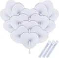 Produktbild: Fächer Hochzeit 48 Stück Handfächer Weiß Hochzeitsfächer Faltfächer Herz Hoch...