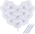 Produktbild: Fächer Hochzeit 48 Stück Handfächer Weiß Hochzeitsfächer Faltfächer Herz Hoc...