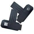 Produktbild: GORILLA SPORTS® Zughilfen Krafttraining - Paar, Gepolstert, Weich, Anti Rutsch, Schwarz - Lifting Straps, Handgelenk Bandagen, Bodybuilding Zubehör für Gym, Fitness