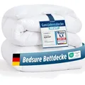 Produktbild: Bettdecke 135x200 Ganzjahresdecke Steppdecke Oeko-TEX 300GSM Weiß Allergiker