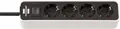 Produktbild: Brennenstuhl ECOLOR Steckdosenleiste 4fach Schalter weiß-schwarz