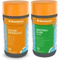 Produktbild: Steinbach | Poolpflege Starter-Set | Chlorgranulat 1 kg + Kristallklar flüssig 1 l | Perfektes Set zur Reinigung und Wartung | Ideal zur Erstdosie...