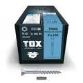 Produktbild: TOX Holzbauschrauben TIMBR SK 8,0 x 240 mm, blau verzinkt mit Senkkopf, TX40, Schrauben für leichtes Eindrehen und bündige Montagen im Holzbau, 50 Stück im Karton, inkl. 1x Bit, 1120404180240