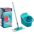 Produktbild: Leifheit Bodenwischer, Türkis, Weiß, Kunststoff, 33x148 cm, ergonomischer Griff, rutschfester flexibler Schwenkhals, hohe Saugfähigkeit, Haushaltsreinigung, Wischen & Reinigen