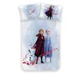 Produktbild: MTOnlinehandel Babybettwäsche Frozen Die Eiskönigin 100x135 + 40x60 cm, 100 % Baumwolle, Flanell / Biber, 2 teilig, süße Disney Anna, Elsa & Olaf Bettwäsche für Mädchen