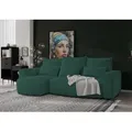 Produktbild: 4ALLHOME Ecksofa mit Schlaffunktion Travis, Couch, Sofa mit Bettkasten, Eckcouch, L-Form, Schlaffsofa, Universal, Boucle Centaur 12 Ocean - Türkis