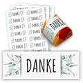 Produktbild: 60er Aufkleber-Set I Danke I passend für Küsschen Pralinen I Gastgeschenk I E...