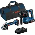 Produktbild: Bosch - Combo Kit 2-tlg. 18v: Gws 18v-7 + Gbh 18v-22 + 2 X 4.0ah + Lader + Tasche