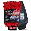 Produktbild: Ivality® Premium 3 in1 Auto Waschhandschuh – Mikrofaser Handschuh Lackschonend & Saugstark - Kratzfrei Schwamm Kfz Mit Gummibund Für Auto Waschen , Felgenreiniger & Insekten entferner