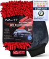 Produktbild: IVALITY Waschhandschuh Premium Mikrofaser für die Auto Reinigung, Lackschonend & saugstark, (3in1 Waschhandschuh, 1-St), 3-Seiten gegen Schmutz und Insekten