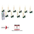 Produktbild: Lunartec 10er-Set LED-Weihnachtsbaum-Kerzen mit IR-Fernbedienung, Timer, weiß