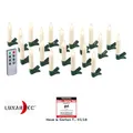 Produktbild: Lunartec 20er-Set LED-Weihnachtsbaum-Kerzen mit IR-Fernbedienung, Timer, weiß