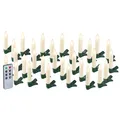 Produktbild: Lunartec 30er-Set LED-Weihnachtsbaum-Kerzen mit IR-Fernbedienung, Timer, weiß