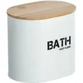 Produktbild: Badbox Gara Mit Deckel Weiß, Weiß, Stahl Weiß, Bambus Braun - Weiß - Wenko