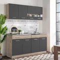 Produktbild: Küchenzeile ohne Geräte Küche Einbauküche Küchenblock Modern Grau Homestyle4u