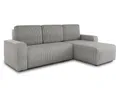 Produktbild: Sofnet Ecksofa Roma L mit Schlaffunktion und Bettkasten - Cord Stoff - L-Form Couch, Polstersofa, Schlafsofa, Sofagarnitur - Ottomane Universal (Grau (Poso 110))