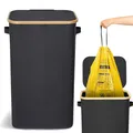 Produktbild: Gelber Sack Ständer 100L Müllsackhalter mit Deckel schwarz stabiles Material