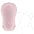 Produktbild: Hylat Baby Hug Me Rosa Babywanne mit Gestell und Badewannenstöpsel - TÜV Rheinland zertifiziert - Stabil und Bequem, Ideal für Neugeborene und Babys bis zu 12 Monaten - Lite-Kollektion Kinder Baden