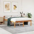Produktbild: vidaXL Seniorenbett Wachsbraun 140x200 cm Massivholz Kiefer