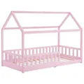 Produktbild: Juskys Kinderbett, Rosa, Holz, 90x200 cm, Kinder- & Jugendzimmer, Kindermöbel, Kinderbetten, Hausbetten