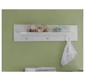 Produktbild: trendteam Wandboard, Wandgarderobe Bücherregal Wandregal Ablage Regal Weiß 75x20x15cm