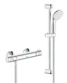 Produktbild: GROHE Grohtherm 800 | Thermostat-Brausebatterie (mit Brausegarnitur 600 mm, Wandmontage, Sicherheitssperre bei 38 °C / 43 °C), chrom, 34565001