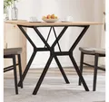 Produktbild: vidaXL Esstisch, Esstisch Y-Gestell 90x90x75 cm Massivholz Kiefer und Gusseisen