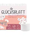 Produktbild: Glücksblatt Toilettenpapier SAMTWEICH, 4-lagig, 48 Rollen x 130 Blatt, 100% Zellstoff, superweiches Klopapier mit Glücks-Prägung, WC Papier, ideal für Camping, Verpackung aus mindestens 30% PCR-Anteil