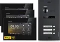 Produktbild: HD Video Türsprechanlage für 3 Familienhaus, 3x Monitor, Balter EVO HD Schwarz
