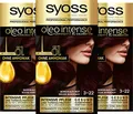 Produktbild: Syoss Oleo Intense Öl-Coloration 3-22 Bordeaux Rot Stufe 3 (3 x 115 ml), dauerhafte Haarfarbe mit pflegendem , ohne Ammoniak