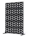 Produktbild: VEVOR Paravent, 120x50,8x183 cm, Raumteiler für den Außenbereich, freistehende Trennwand mit Ständer, dekorativer Garten-Sichtschutz, Raumtrenner für Balkon, Terrasse, Innenbereich, Schwarz