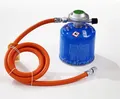 Produktbild: Phönix Germany Camping-Gas Butan Gasschlauch Druckminderer, Butan Gasschlauch-Regler Set