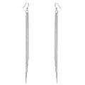 Produktbild: MATERIA Damen Ohrringe 925 Silber hängend 6x140mm Ohrhänger lang XXL Ohrschmuck mit 5 Pendel Stäbchen inkl. Box #SO-47