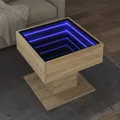 Produktbild: LED-Couchtisch Sonoma Eiche 50x50x45 cm Holzwerkstoff