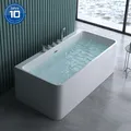 Produktbild: Badewanne freistehend 180cm Standbadwanne Badewanne mit Armatur Acryl Wanne V601