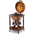 Produktbild: Costway - Weinregal Globusbar Mit Rollen & Deckel Barwagen, Hausbar Servicewagen Weltkugel, Globus Weinschrank Für Flaschen, Tischbar Minibar